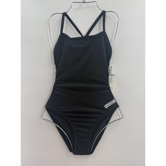 ARENA Women's Sports Team Swimsuit Solid Challenge Back, Black/White USA-32 READ - Picture 5 of 16
